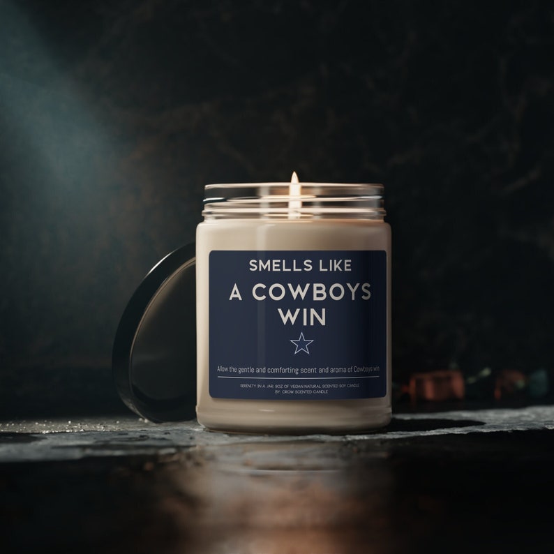 Smells Like a Cowboys Win Candle, Game Day Candle, Scented Candle