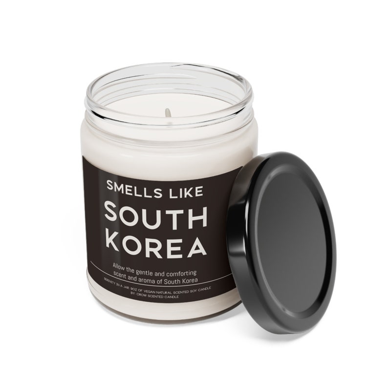 South Korea Candle Gift Funny Smells Like South Korea Scented Soy Wax Candle 9oz Candle Gift For Friend image 3