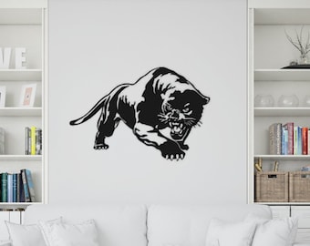 Panther Metall Wandkunst: Modernes Tier Wohnkultur