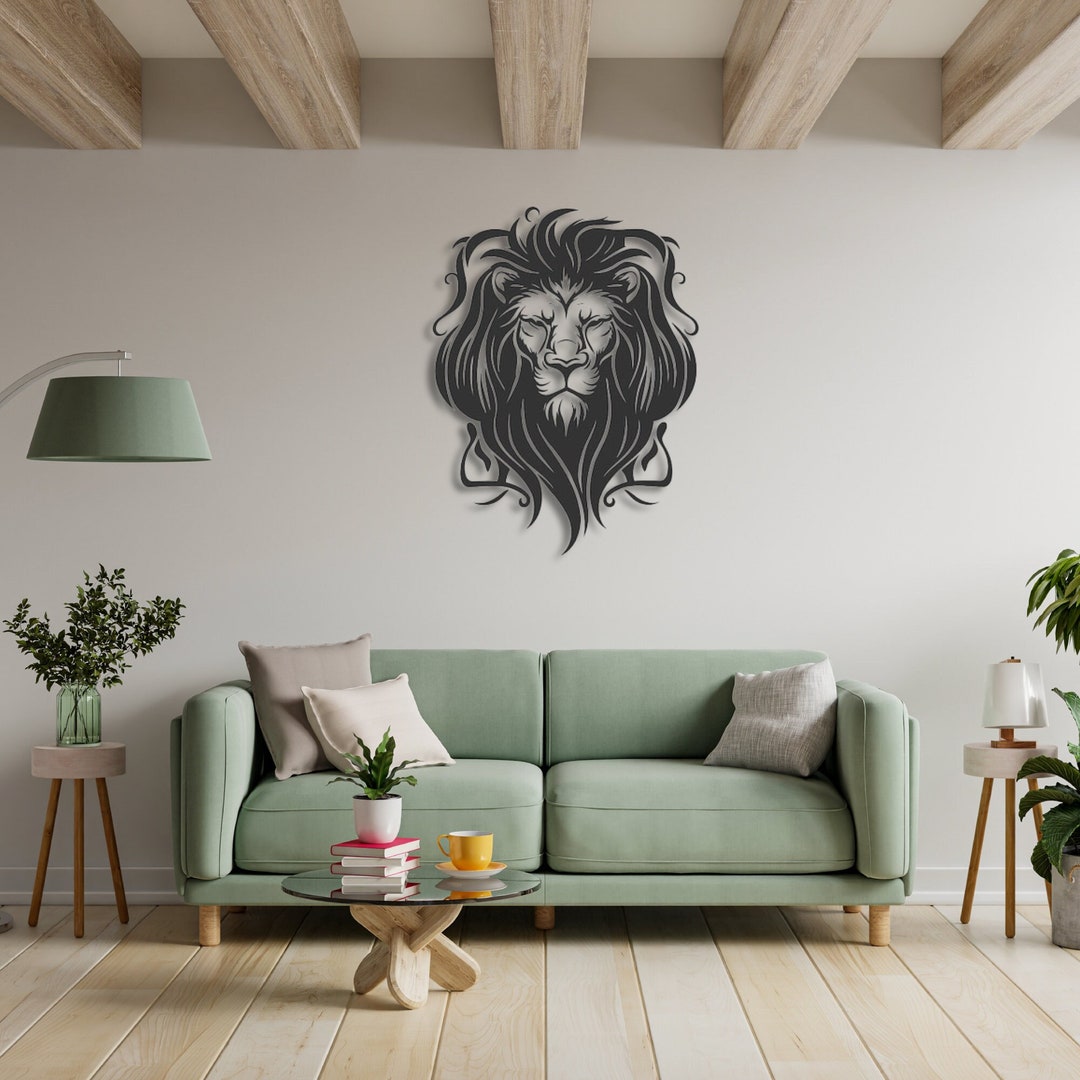 Lion Head Metal Wall Art, Metal Wall Decor, Lion Wall Art, Lion Wall