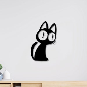 Cat Metal Wall Art, Metal Cat Wall Decor, Confused Cat Wall Decor, Cat Wall Art, Modern Wall Decor, Large Wall Art, Christmas Gift, Her Gift