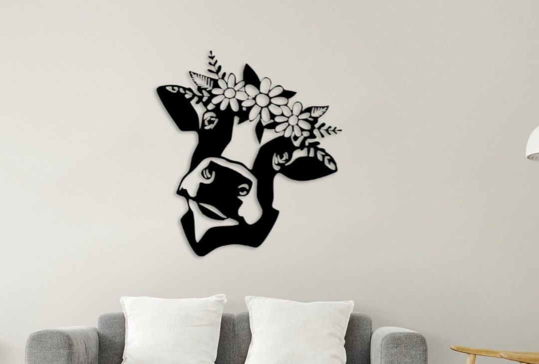 Cow Metal Wall Decor Metal Cow Wall Art Cow Wall Art Cow Etsy