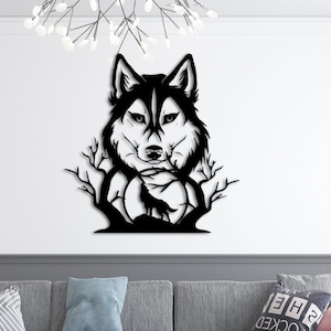 Wolf Metal Wall Decor, Metal Wolf Wall Decor, Wolf Wall Art, Wolf Wall Art, Fireplace Wall Decoration, Animal Wall Decor, Housewarming Gift