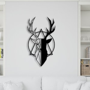 Hirsch Metall Malerei, Metall Hirsch Wanddekor, Hirsch Wandkunst, Karte Hausdekoration, moderne Wanddekoration, große Tier Wandkunst, ihn Geschenk, ihr Geschenk
