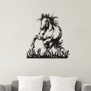 Horse Metal Painting, Metal Horse Wall Decor, Running Horse Wall Art, Horse Home Decoration, Modern Wall Decor, Large Animal Wall Art, Gift
