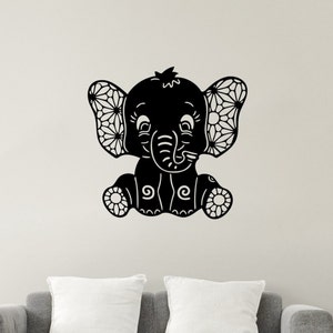 Elephant Metal Decor, Metal Wall Decoration, Elephant Wall Art, Animal Wall Art, Modern Wall Decoration, Kids Room Wall Art, Gift for Kids