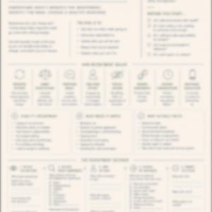 Puede incluir: Una tabla informativa beige titulada Resentment Decoder con texto e iconos en gris oscuro. El documento presenta secciones para identificar el resentimiento, comprender sus ra&iacute;ces y procesar emociones mediante indicaciones estructuradas.