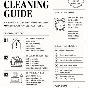 Panic Cleaning Guide | Last Minute House Reset (PDF Download)