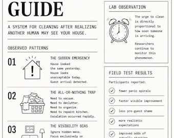 Guia de limpeza de emergência | Organização da casa de última hora (Download em PDF)