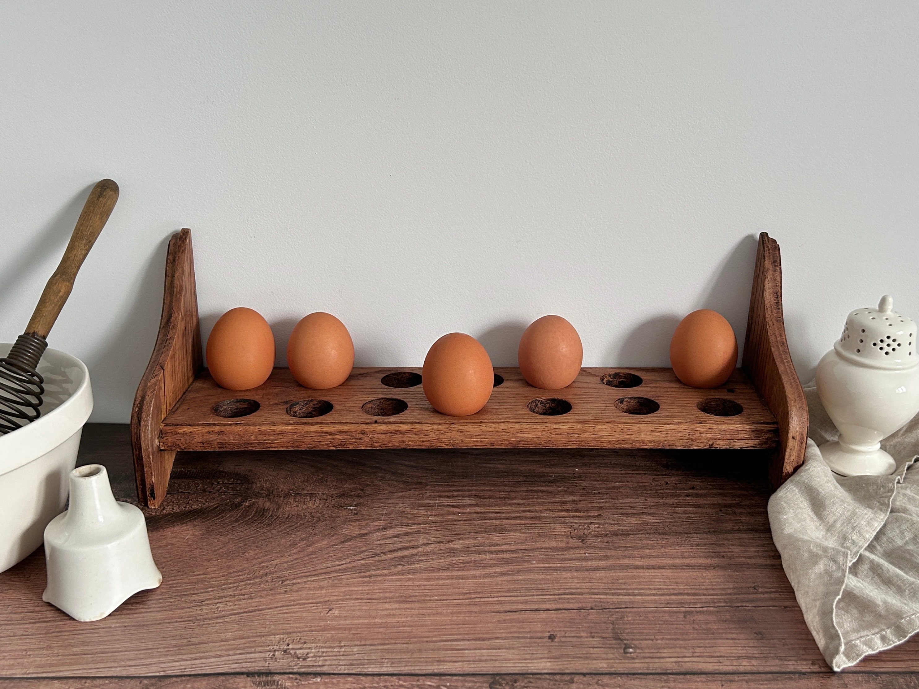 Wooden Egg Rack Farmhouse Kitchen - Etsy