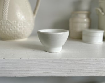 Small chunky antique French porcelain bowl