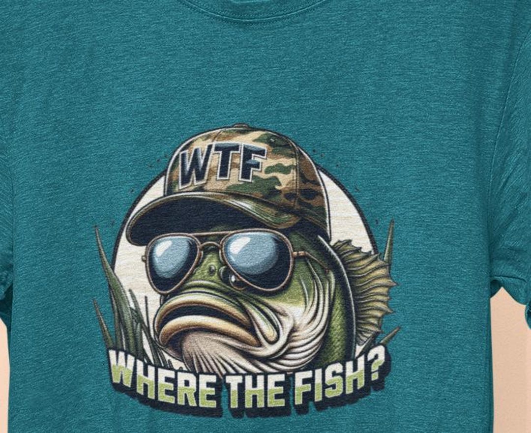 Worldoftshirts Fish WTF, Where the Fish? T-shirt - Etsy