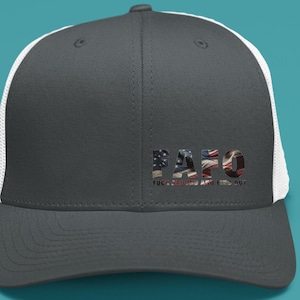 FAFO fitted,snapback, or strapback, Mesh Hat ,Colorful patch, American Flag