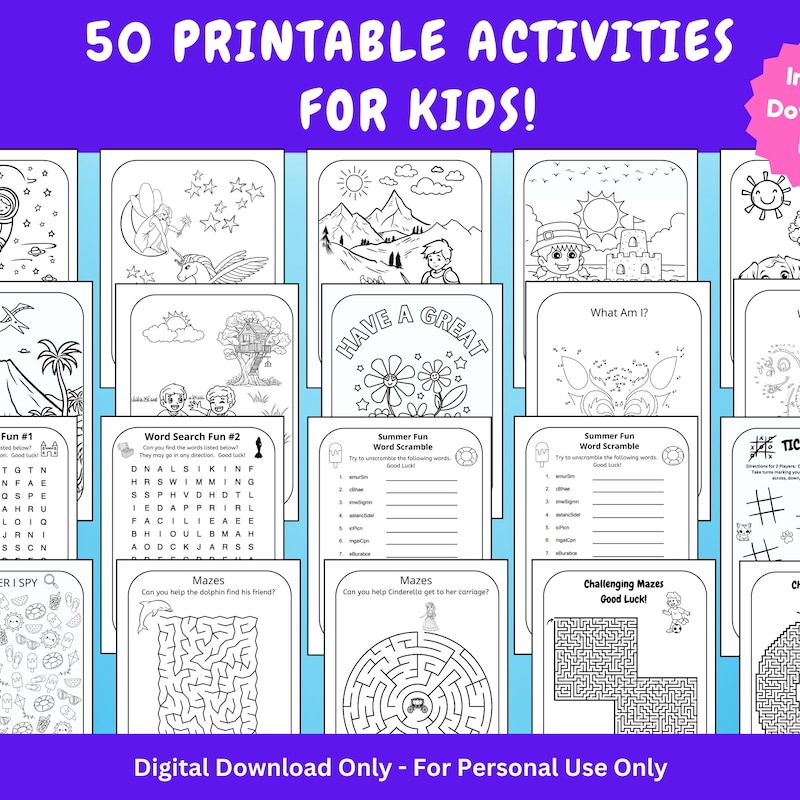 Printable Activities for Teens - Etsy Australia