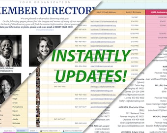 DIRECTORY ESSENTIALS — Vorlagen zum sofortigen Generieren eines Fotoregisters, Adressbuchs, Adressetiketten mit begrenzten Personen
