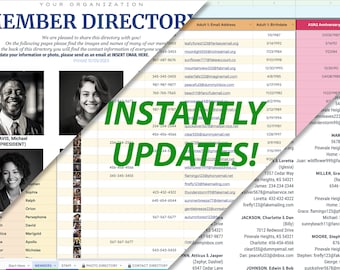 DIRECTORY ESSENTIALS — Templates to Instantly generate a Photo Directory, Address Book, Mailing Labels with limited members