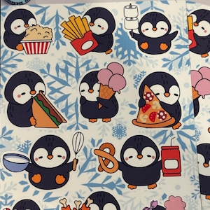 Cute Penguin Sticker Sheet – Waterproof Vinyl Animal Stickers for Planners, Journals & Scrapbooks | Arctic Winter Decor | BUJO stickers