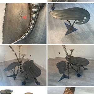 BOJACK Art & Design artist salon table set - hand forged
