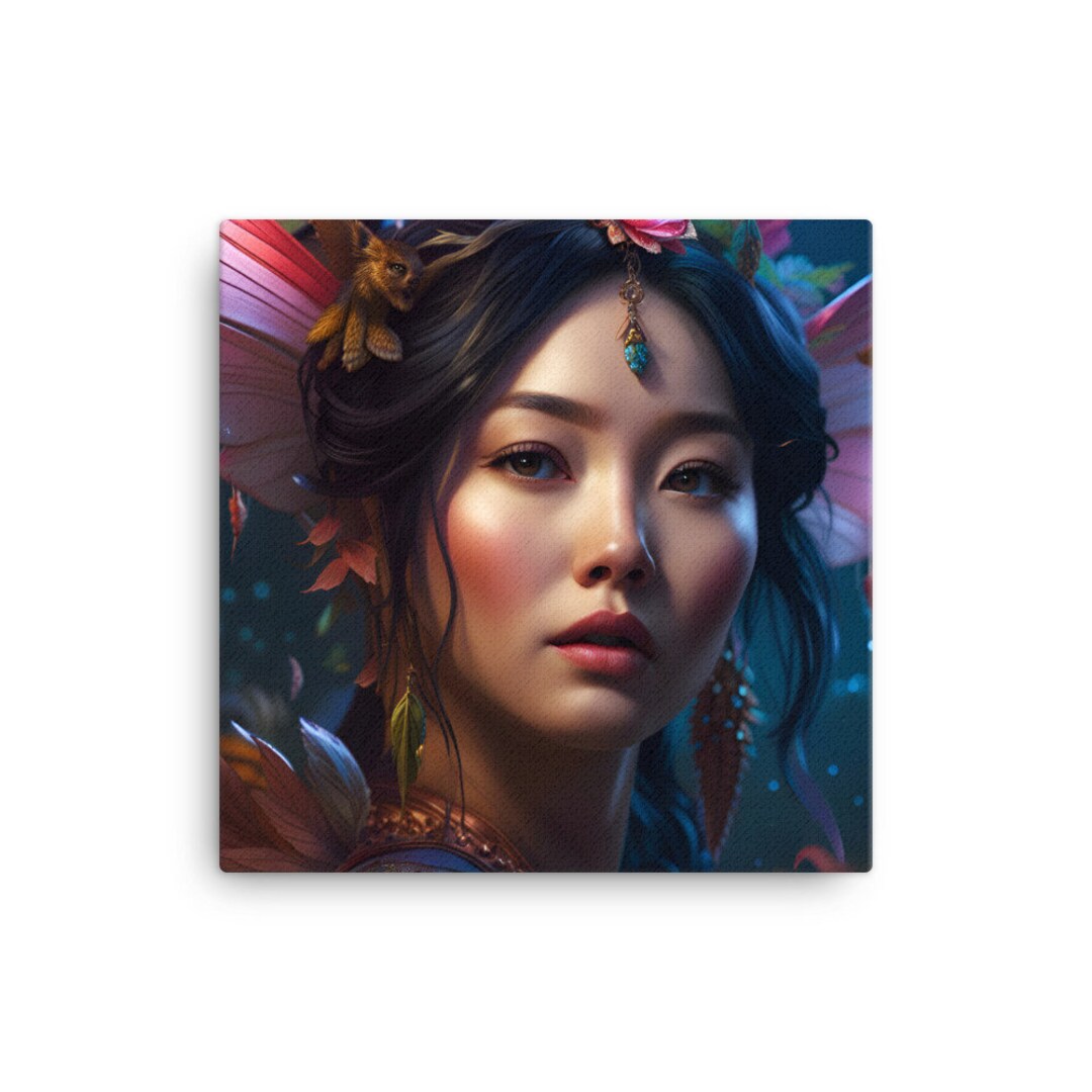 Enchanting Forest Fairy Portrait Vivid, Whimsical and Unique Fantasy