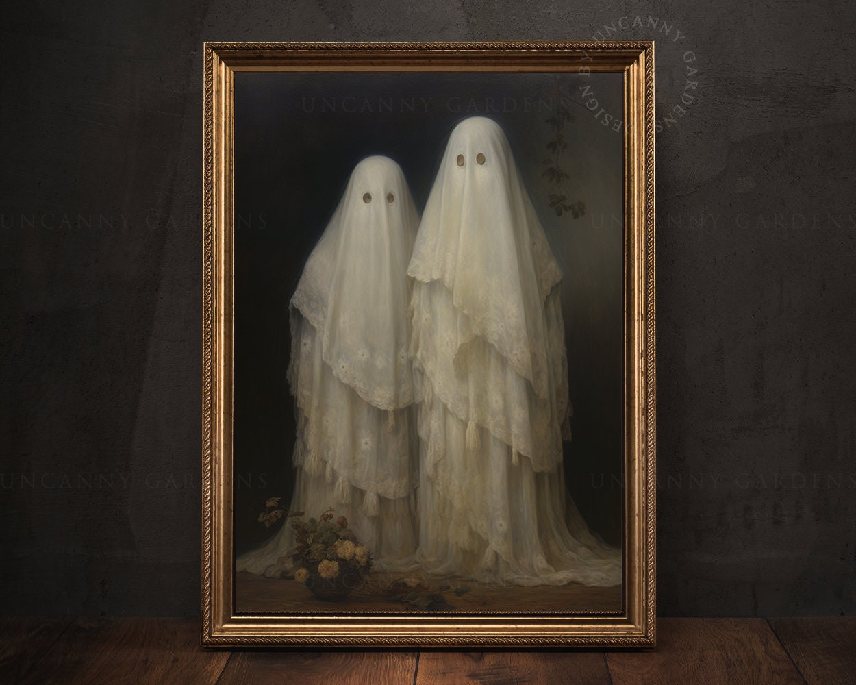 絵画 GHOST 60 - 2 Romantic Ghost Art, Ghost Couple, Romantic Academia, Floral Ghost