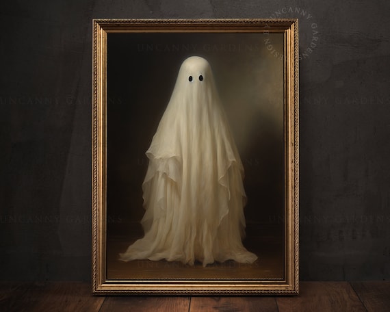絵画 GHOST 1 Haunting Ghost Victorian Portrait, Haunted Mansion Decor, Spooky