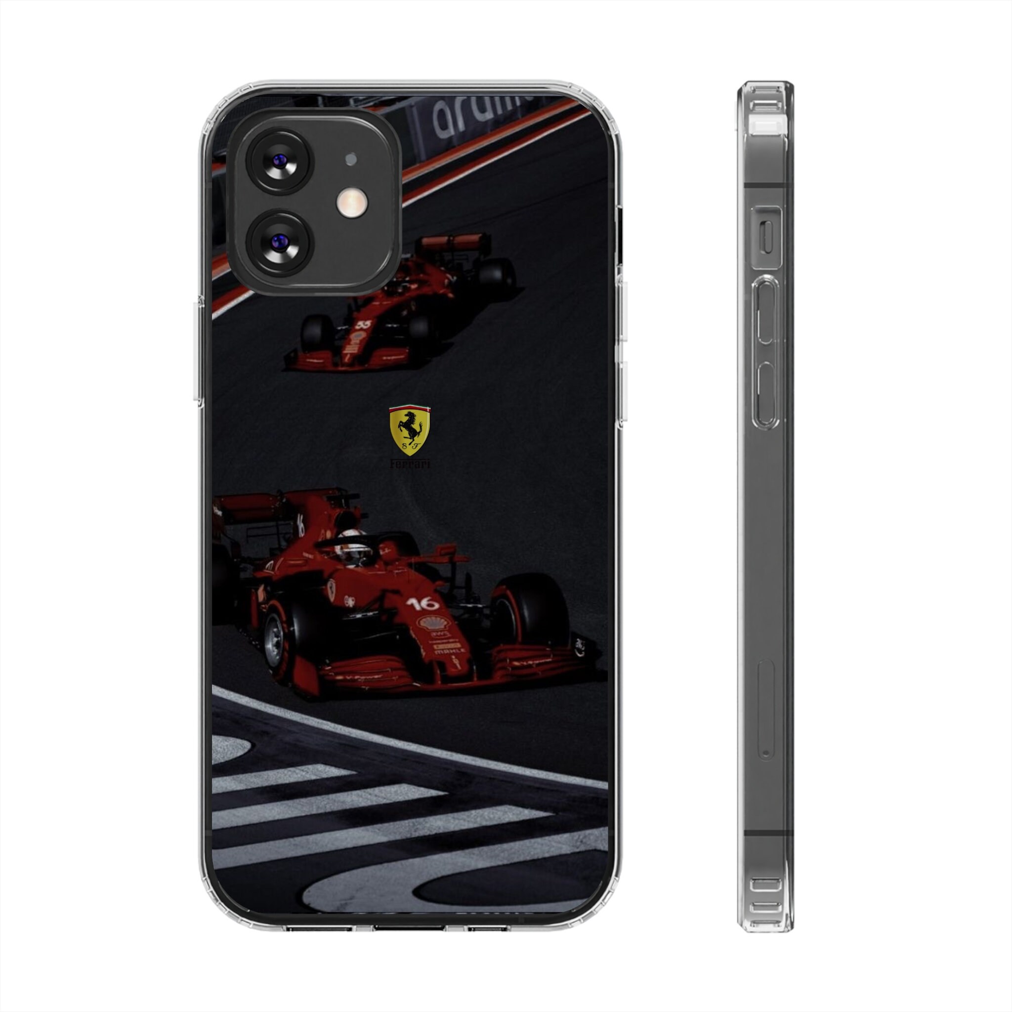 Exclusive Ferrari F1 Racing Transparent iPhone Case – #16 Red Speed ...