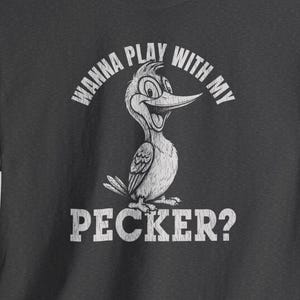 Maglietta da uomo con umorismo per adulti: divertente meme offensivo sul piccolo uccello, non adatto al lavoro