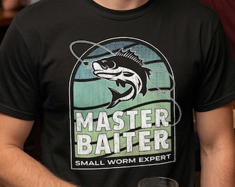 Maglietta offensiva da "Master Baiter" per ragazzi, regalo scherzoso e umoristico per adulti, ideale per scapoli, fratelli e fidanzati.