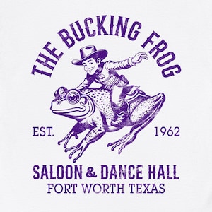 Divertida camiseta de Fort Worth Bucking Frog, regalo de broma para vaqueros de rodeo, recuerdo de viaje de Texas