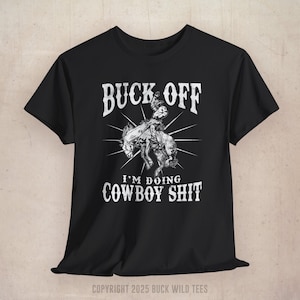 Funny Bucking Bronco T-Shirt: Retro Rodeo Cowboy Humor