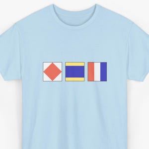 No Words Subtle FDT Nautical Flag Shirt, Anti Trump Hidden Message Sailing Tee