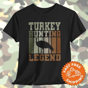 Turkey Hunting T-Shirt Outdoorsman Gift, Vintage Bird Hunter Tee, Dad Husband Sportsman Turkey Season Present