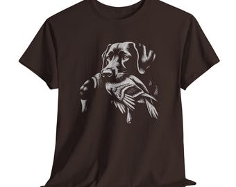 Vintage Duck Hunting Sportsman Tee Shirt, Mens Outdoor Apparel Gift For Dog Owners Waterfowl Hunters