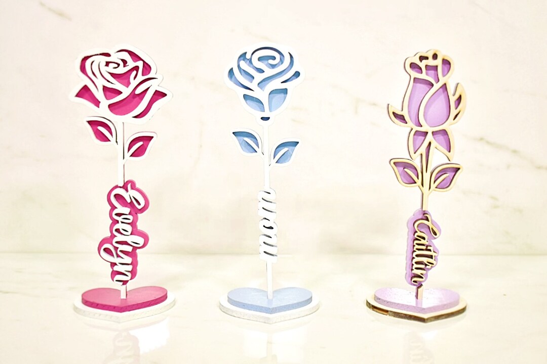 Forever Rose | Wooden Flowers | Personalized Rose - Etsy