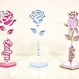Forever Rose | Wooden Flowers | Personalized Rose