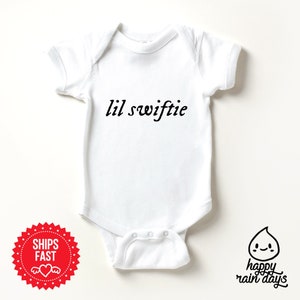 Lil swiftie onesie® baby gift taylor swift, swiftie new mom gift baby reveal, baby shower gift eras tour 2023 image 2