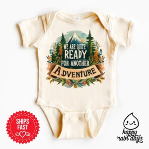 Baby announcement onesie®, i think we are quite ready for another adventure onesie®