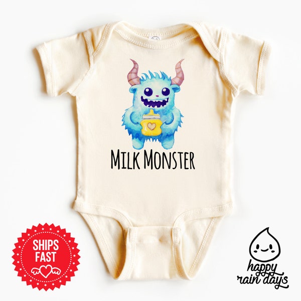 Milchmonster onesie®, lustiger Milchbabybody, süße Monster-Babykleidung