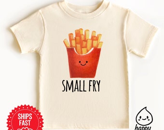 T-shirt mignon pour tout-petits, petits frites, t-shirt drôle pour tout-petits, chemise hipster pour bébé, vêtements pour bébé mignons, cadeau de nourriture pour bébé