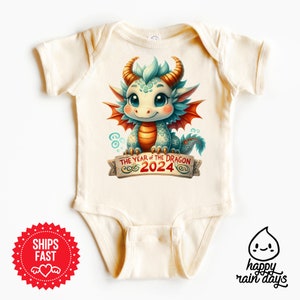 Dragon baby onesie® chinese new year baby 2024 baby announcement gift baby shower gift for newborn clothes lunar new year