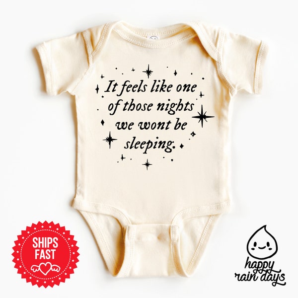 Swiftie baby bodysuit-little swiftie baby shower gift-it feels like one of those nights we won't be sleeping-modern baby clothes-baby gift