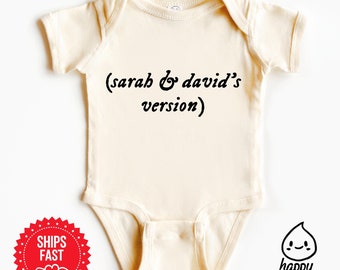 Mommy's version onesie®, baby shower gift, custom gender neutral onesies®, coming home onsie®, swifties, taylor