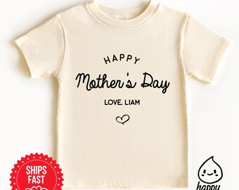 Personalizada nuestra primera camiseta del día de la madre, camiseta minimalista, unisex, lindo traje del día de la madre, amo a mi mami, nombre personalizado, baby onesie®