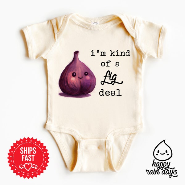 I'm a fig deal baby onesie® - fig baby bodysuit - food pun baby shower gift - cute baby outfit