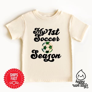 T-shirt Ma première saison de football, baby shower de football, cadeau de baby shower, t-shirt de football, t-shirt bébé garçon, grenouillère de football image 1