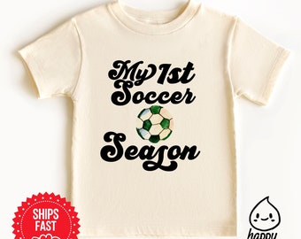 My first soccer season t-shirt, soccer baby shower, baby shower gift, soccer t-shirt, baby boy t-shirt, soccer baby onesie®