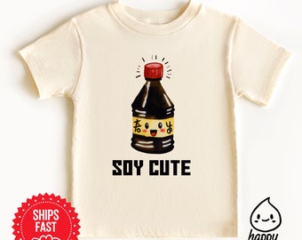 Soy cute t-shirt, sushi t-shirt, food t-shirt, funny foodie baby shower gift, cute baby clothes, funny t-shirts, miso cute baby shower