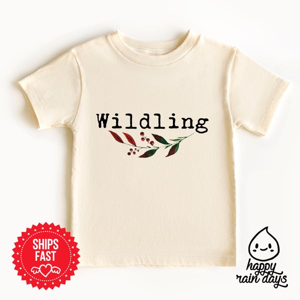 Wildling - Wild child toddler tshirt  - cute boho natural kids shirt - retro hippie toddler tshirt