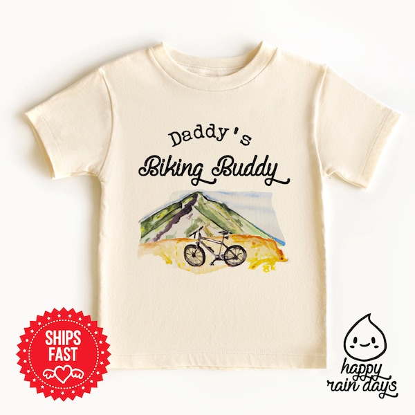 Daddy's biking buddy t-shirt - daddy's future cycling buddy toddler tshirt - biking buddy, bike t-shirts - papa dada t-shirts