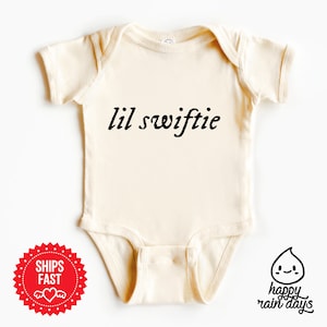 Lil swiftie onesie® baby gift taylor swift, swiftie new mom gift baby reveal, baby shower gift eras tour 2023 image 1